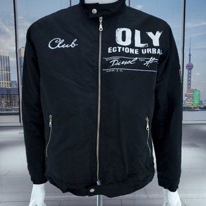 Vintage 90s Diesel Jacket FC Diesel European Tour Black Nylon Sz Large